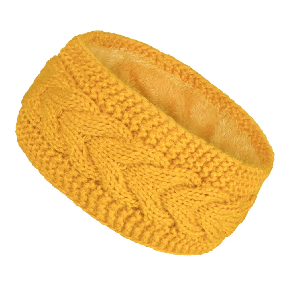 Bandeau KeepWarm Torsadé Doublure Fausse Fourrure Chaude