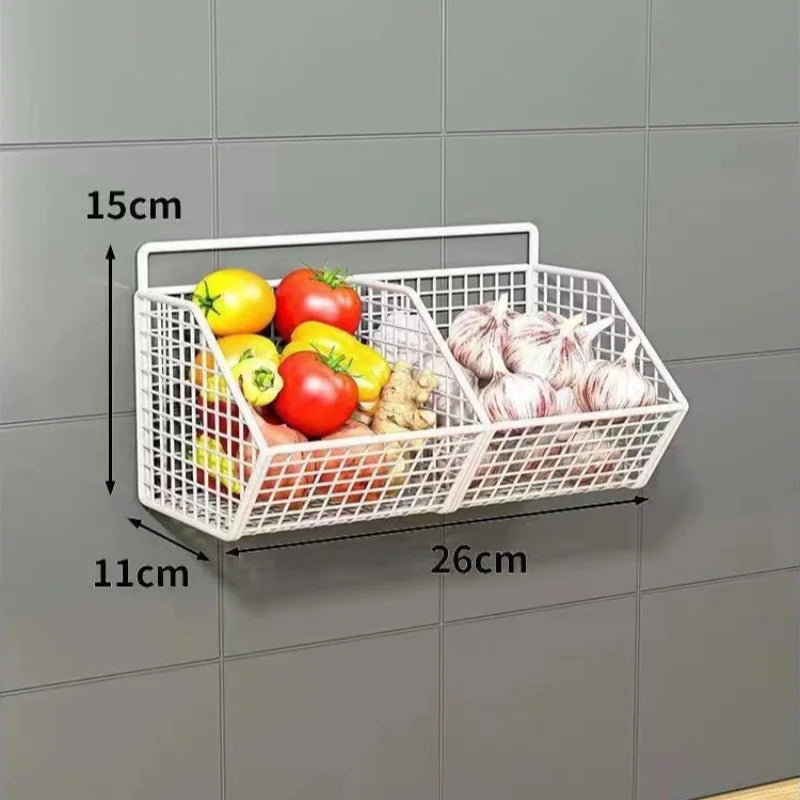 Panier à Suspendre de Rangement de Cuisine en Métal