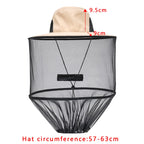 Chapeau anti-moustique pliable unisexe avec filet