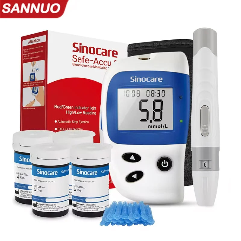 Kit Glycémie Diabète Sinocare avec 50 Bandes