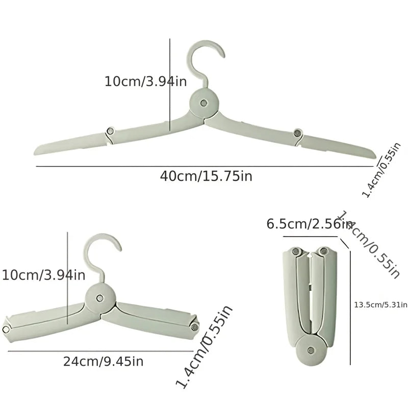 Lot de 6 Mini Cintres de Voyage Pliables