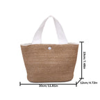 Mini Sac Fourre-tout d'été en Paille