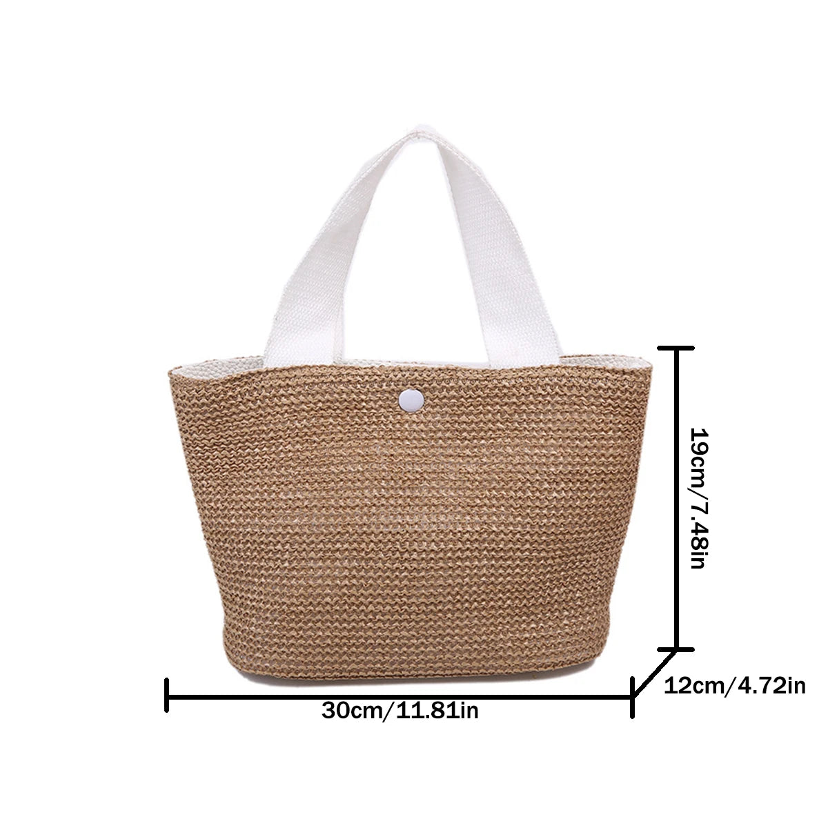 Mini Sac Fourre-tout d'été en Paille