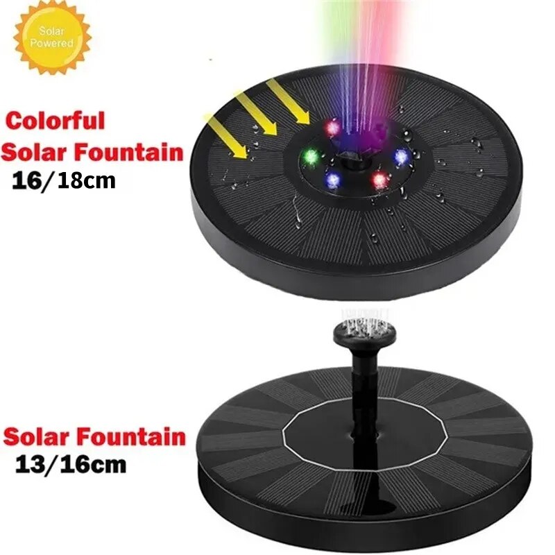 Fontaine solaire RVB