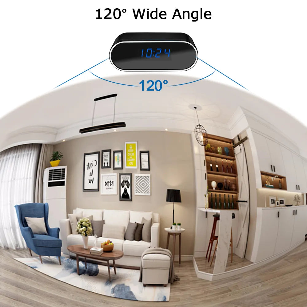 Réveil Connecté Espion pour Maison WIFI DVR Full HD 1080P