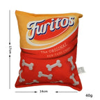 Jouet pour Chien Sac de Chips en Peluche – Couineur & Interactif – À Mâcher pour Chiots et Chiens