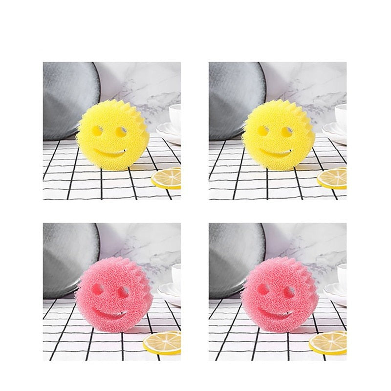 Lot de 4 Éponges magique SMILEY  à vaisselle