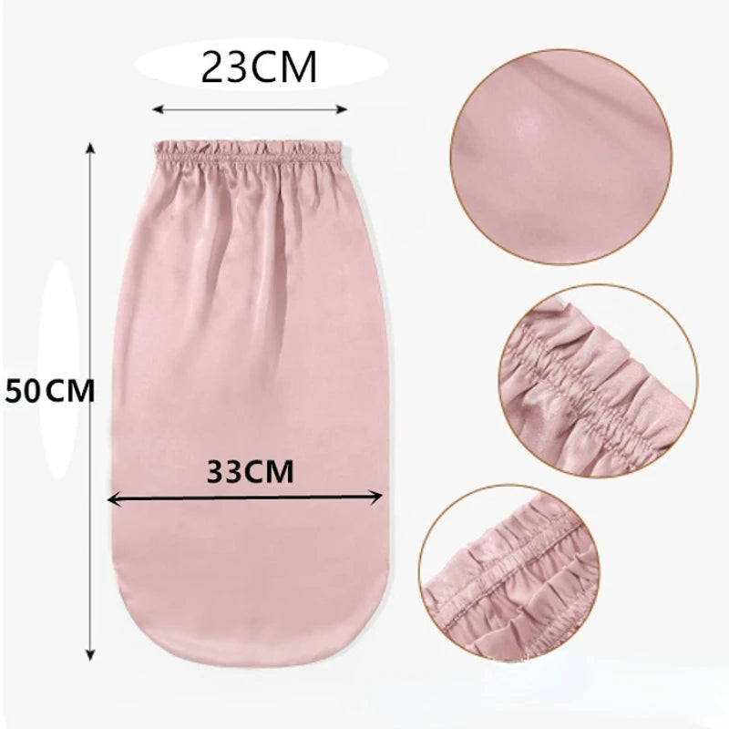 Bonnet de Nuit en Soie de Mûrier pour Cheveux Longs