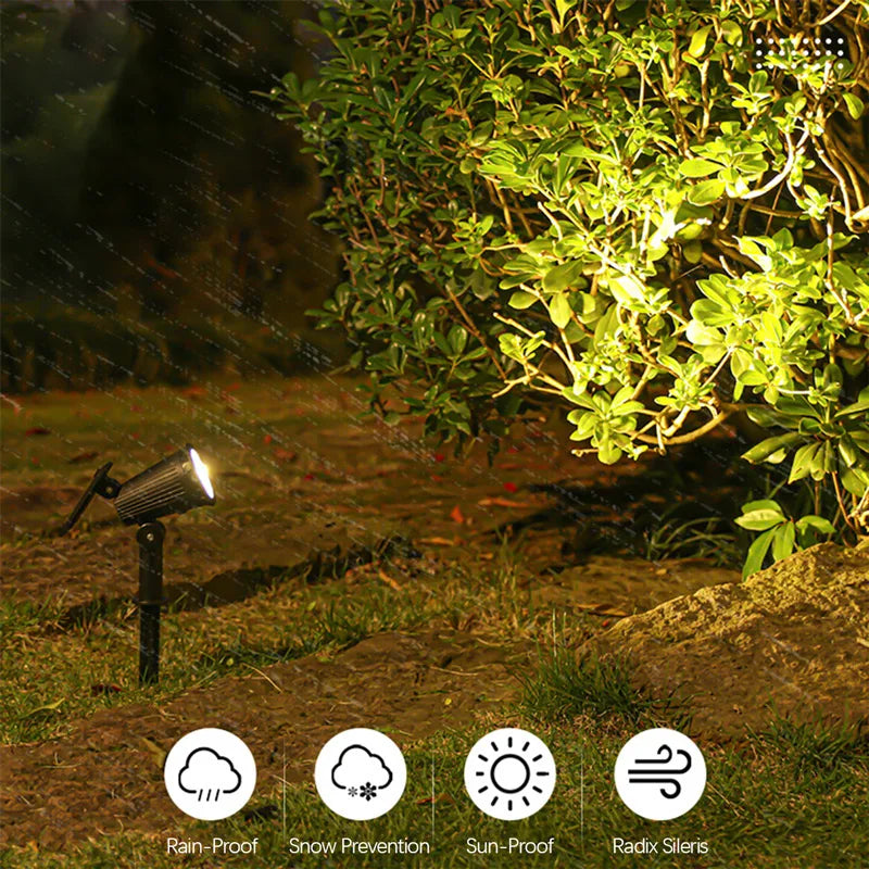 2x Projecteur de jardin LED solaire et étanche