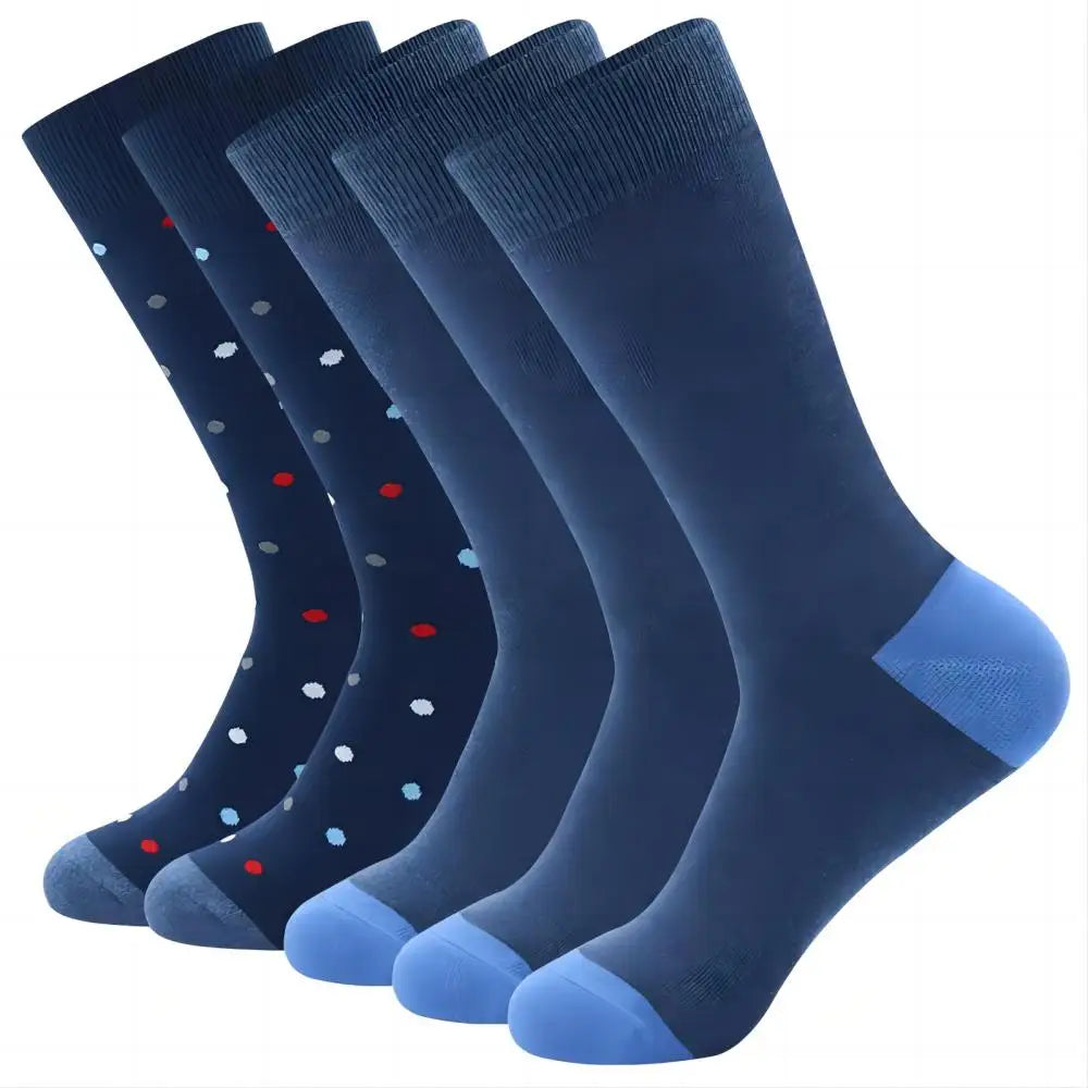 Lot de 5 Paires de Chausettes en Coton à Motifs Fantaisie - Homme