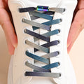Lacets de chaussures élastiques sans laçage à paillettes