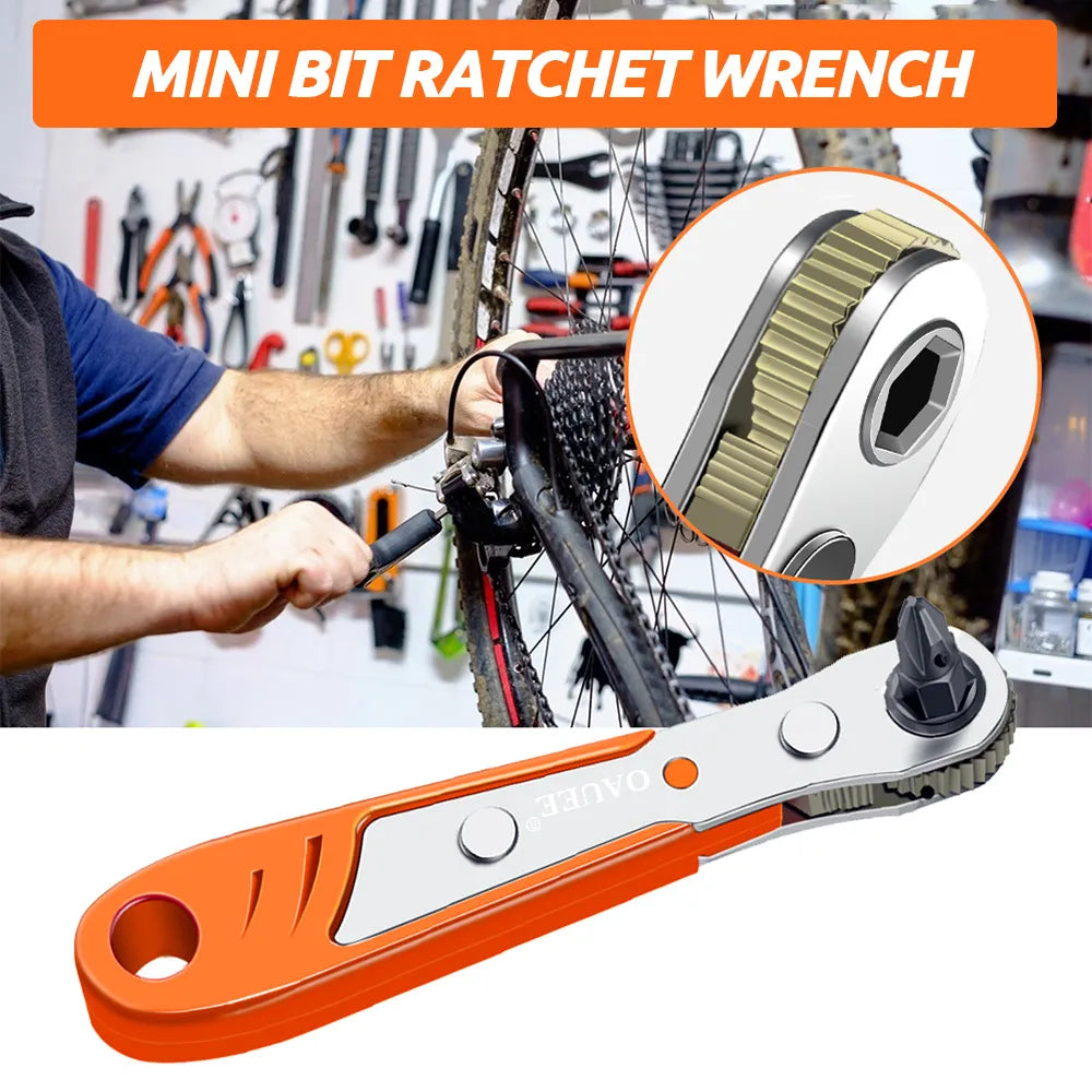 Mini Clé à ciquet multifonctionnelle + 10 embouts  tournevis OFFERTS