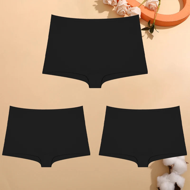 Lot de 3 Shortys Femme en Coton – Culottes Taille Basse Respirantes, Confortables & Extensibles