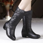 Bottes mi-longues talons bas - Intérieur fourré