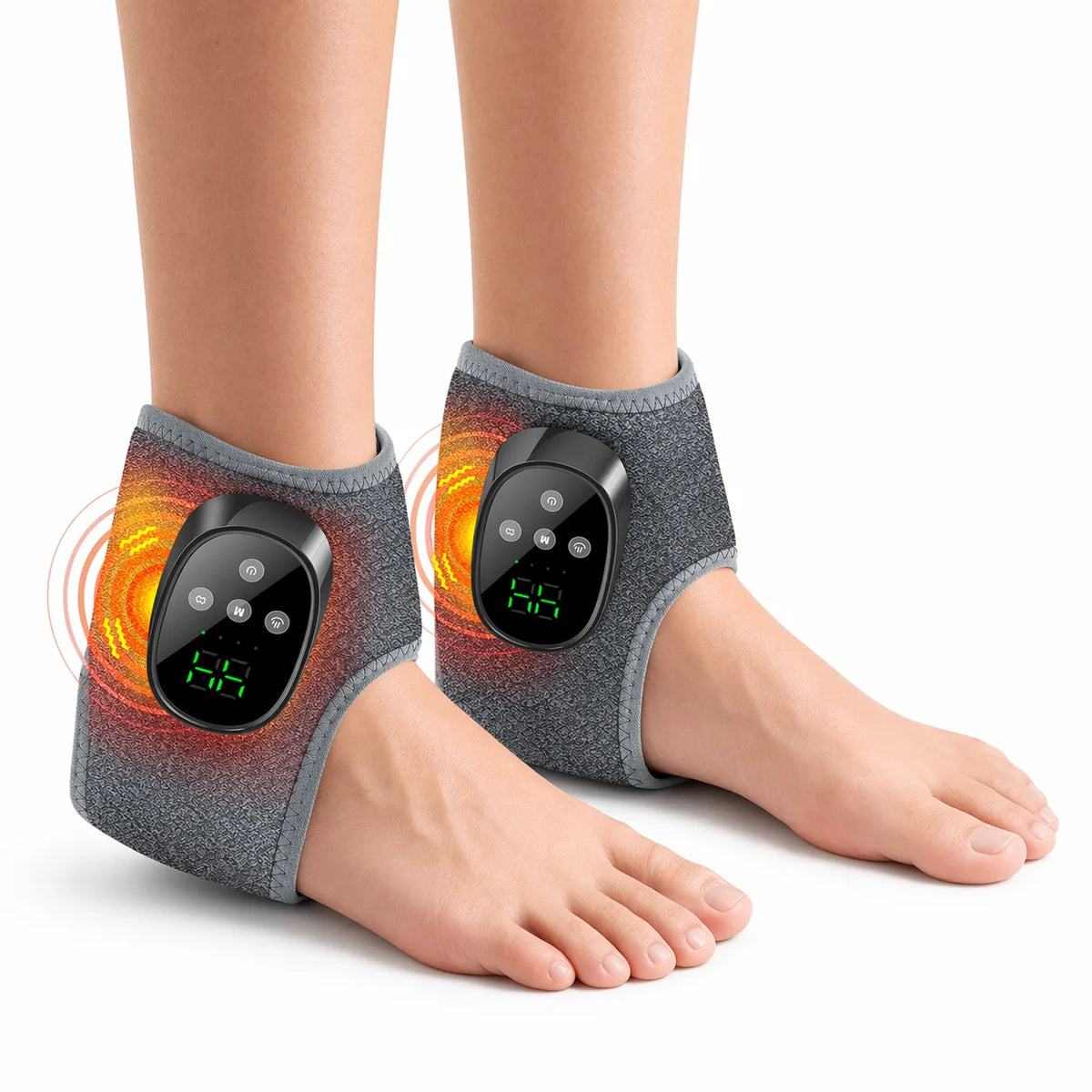 Masseur Électrique Pieds & Chevilles Sans Fil – Chauffant avec Vibrations