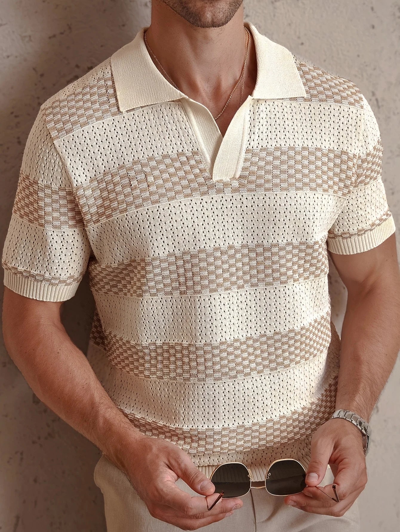 Polo Été Texturé en Maille Fine Confort Premium - Homme