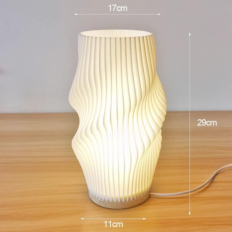 Lampe en bois Art Nordique - Effet Vague