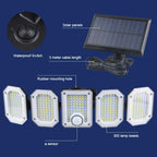 Applique murale à 300 LED Grand angle avec capteur de mouvement et télécommande