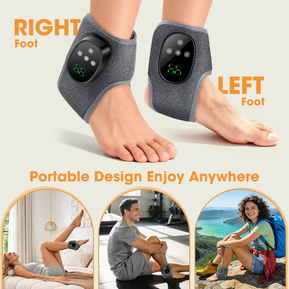 Masseur Électrique Pieds & Chevilles Sans Fil – Chauffant avec Vibrations