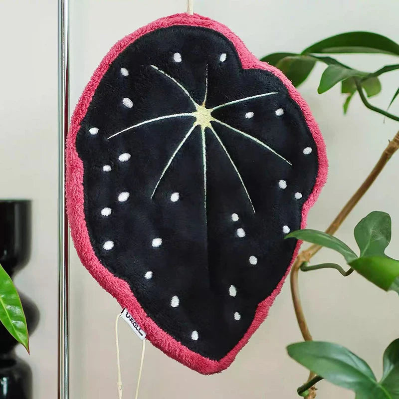Leafy - Serviette à Main en Microfibre Absorbante en forme de Feuille