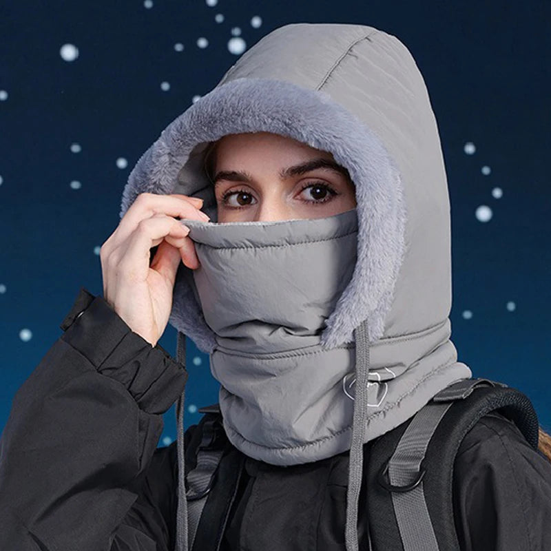 Cagoule Polaire Thermique Froid eXtrême - Cache-cou intégré