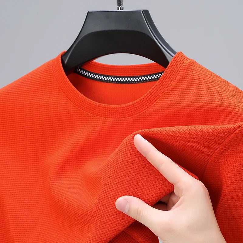 T-Shirt Gaufré Respirant à Col Rond – Homme