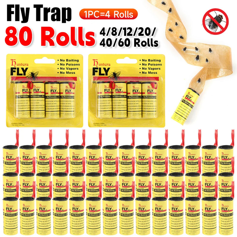 Lot de 40 Rouleaux Attrape-Mouches