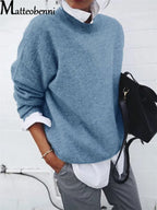Pull à col de chemise Élégante pour femme