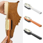 Brosse 2 en 1 pour Nettoyage de Chaussures Cuir & Daim - Crochet OFFERT