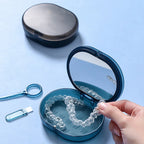 Boîte de Rangement Dentaire Étanche à Double Compartiment – Étui pour Gouttières, Appareils Dentaires & Protège-Dents avec Accessoires de Nettoyage