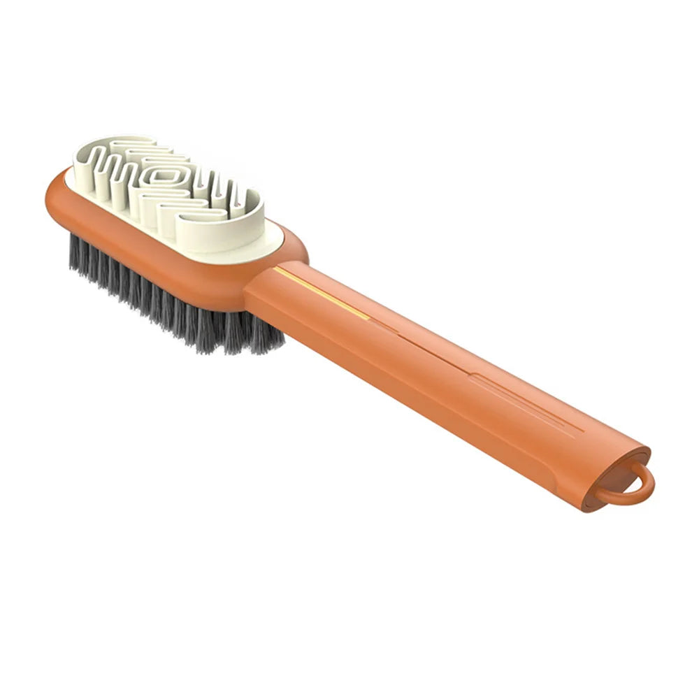 Brosse 2 en 1 pour Nettoyage de Chaussures Cuir & Daim - Crochet OFFERT