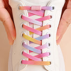 Lacets de chaussures élastiques sans laçage à paillettes