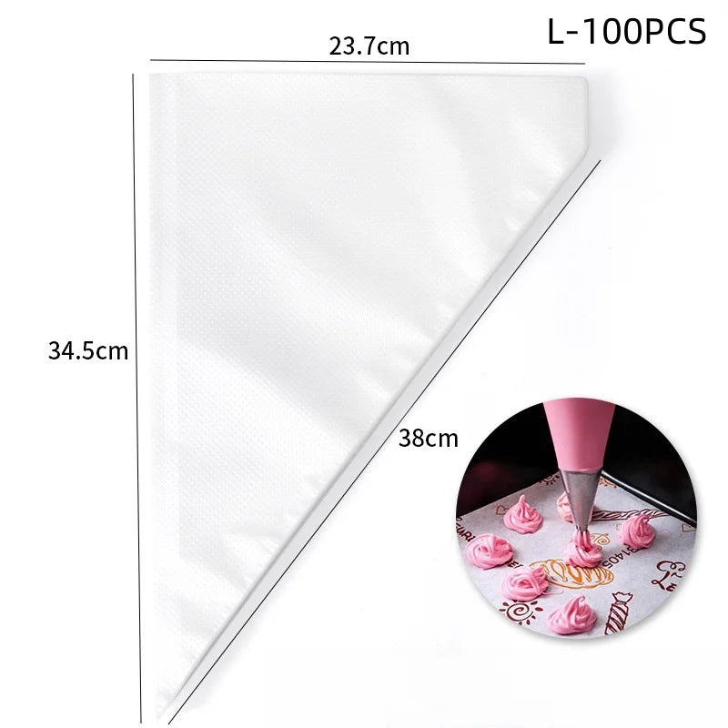 Lot de 100 Poches à Douille pour Pâtisseries - 3 Tailles