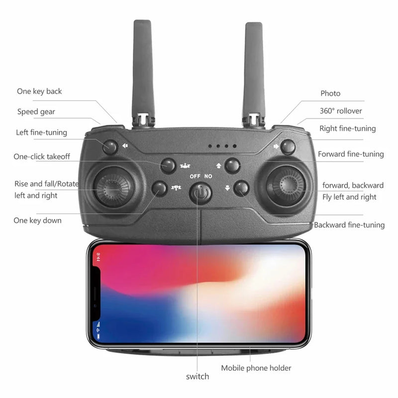 Drone Pliable 4K HD avec Double Caméra