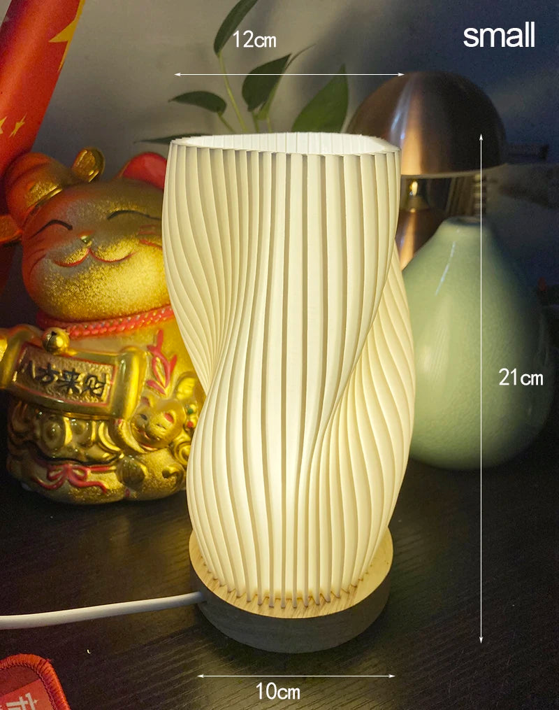 Lampe en bois Art Nordique - Effet Vague