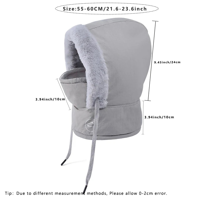 Cagoule Polaire Thermique Froid eXtrême - Cache-cou intégré