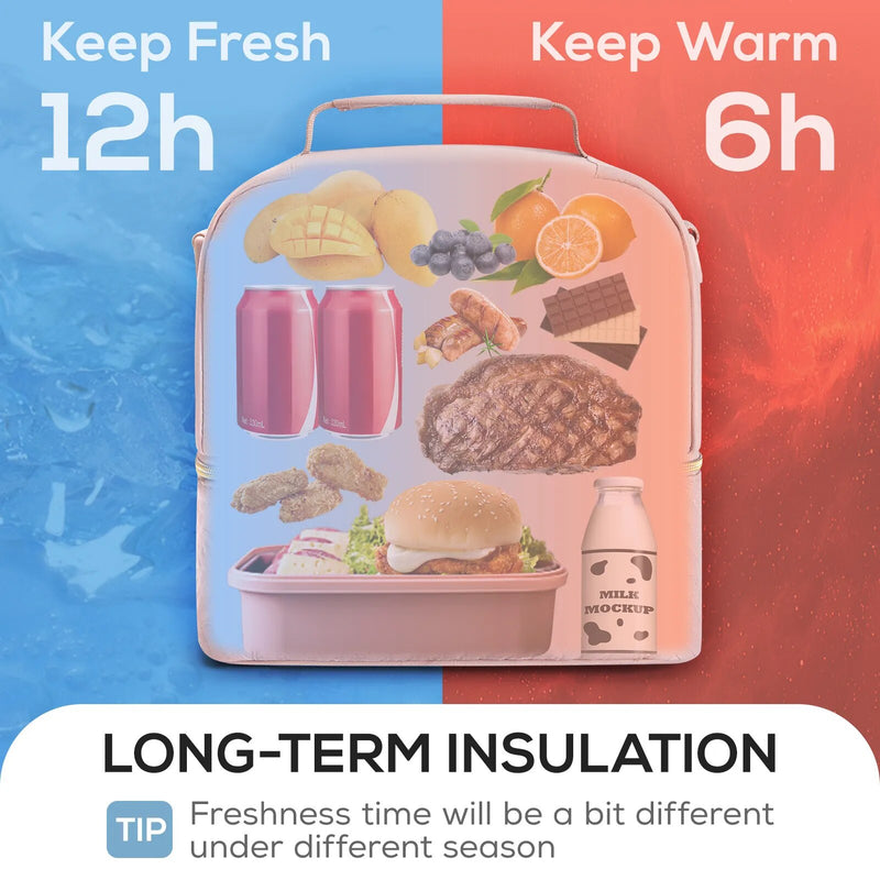 Sac à lunch thermique portable pour femmes
