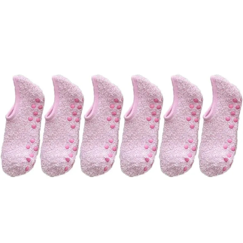 Lot de 3 Socquettes en Polaire Chaud antidérapantes
