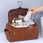 Trousse de toilette Grande Capacité en Simili Cuir à Suspendre