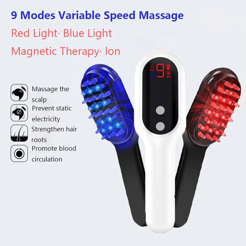 Peigne de massage infrarouge anti-chute de cheveux