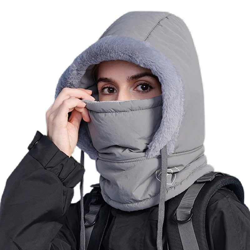 Cagoule Polaire Thermique Froid eXtrême - Cache-cou intégré