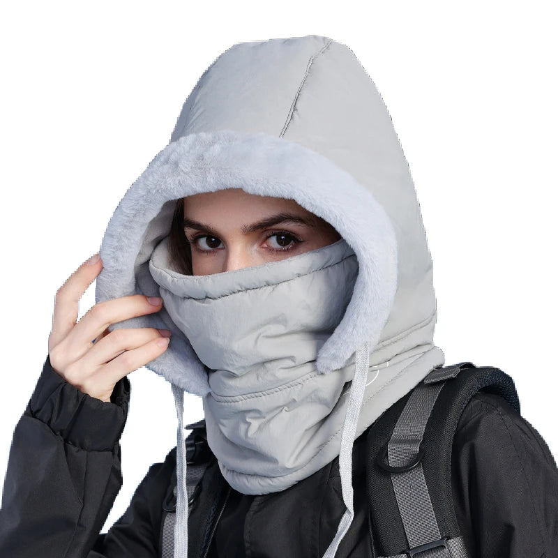 Cagoule Polaire Thermique Froid eXtrême - Cache-cou intégré