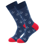 Lot de 5 Paires de Chausettes en Coton à Motifs Fantaisie - Homme