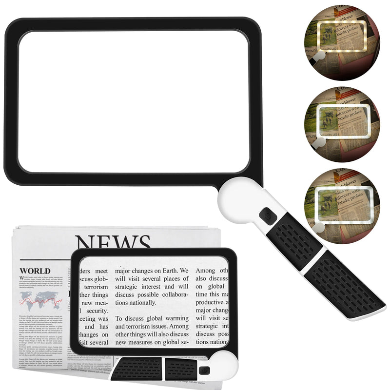 Loupe Grossissement x5 Portable à LED - Poignée Pliable