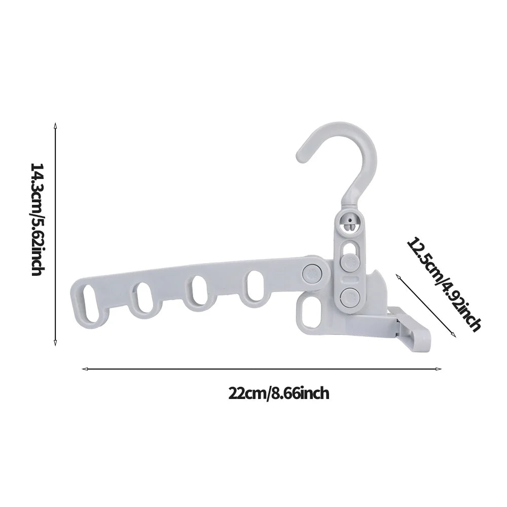 2x Support à Vêtements Compact – 5 Accroches Rétractables + 1 OFFERT