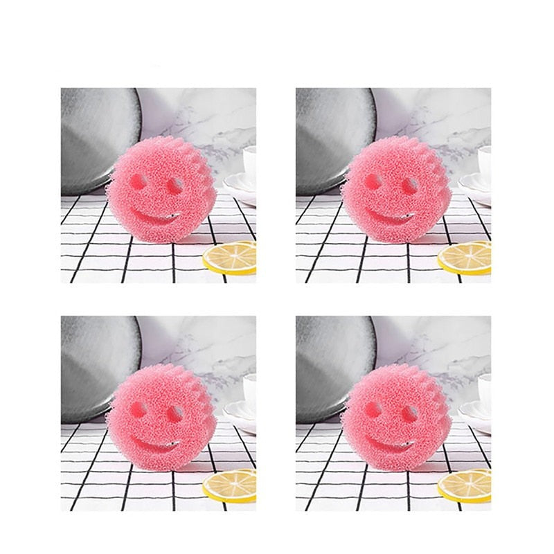 Lot de 4 Éponges magique SMILEY  à vaisselle