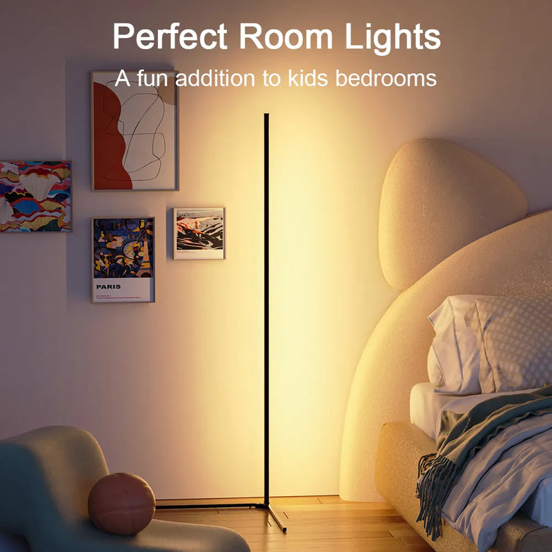 Barre lumineuse d'angle RVB intelligente avec Bluetooth