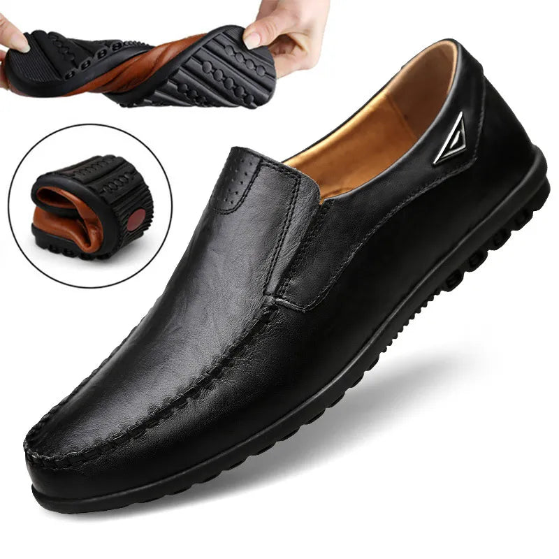 Mocassins décontractées en cuir véritable - Structure ULTRA souple