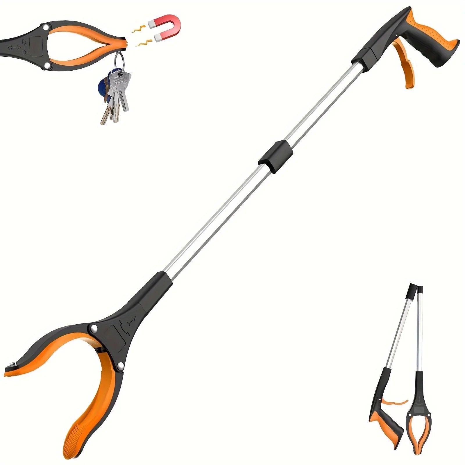 Pince à Ramasser Pliable Aimantée 32" — rotation 360°