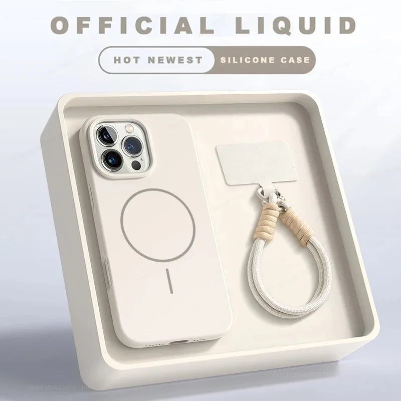 Coffret Smartphone - Coque Magnétique en Silicone & Dragonne